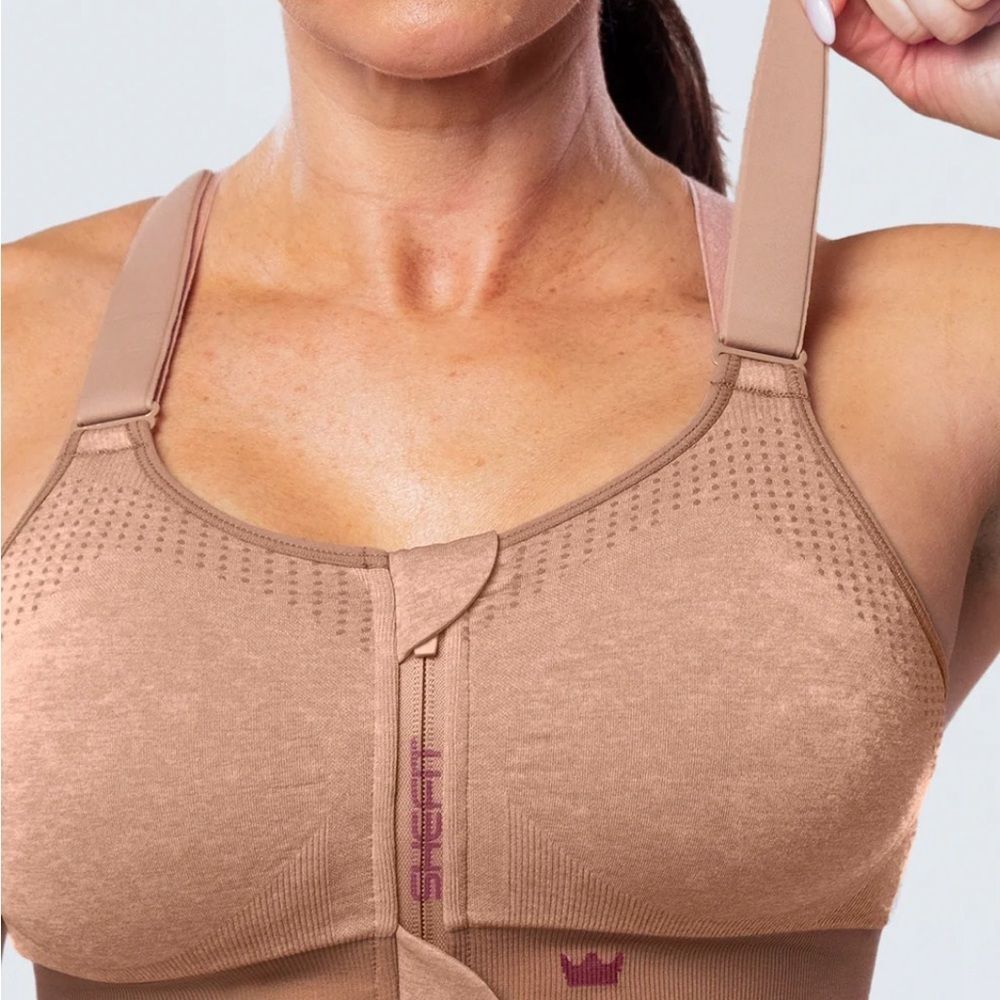 SHEFIT Women's Low Impact Tan Sports Bra - Picture 4 of 12